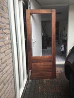 Hardhouten buitendeur, Ophalen, Zo goed als nieuw, Buitendeur, 200 tot 215 cm