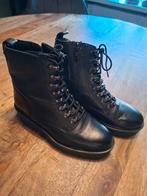 Zwarte leren damesschoenen rijg en rits maat 37 Nieuw, Zwart, Nieuw, Ophalen of Verzenden, Gespschoenen