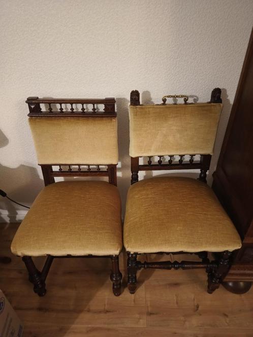 Antieke eetkamerstoelen 6 stuks, Antiek en Kunst, Antiek | Meubels | Stoelen en Banken, Ophalen