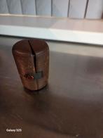 Antieke lederen borrelglashouder met borrelglas, Antiek en Kunst, Ophalen of Verzenden