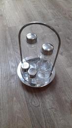 flessen  azijn, olie peper zout set, Ophalen of Verzenden, Zo goed als nieuw