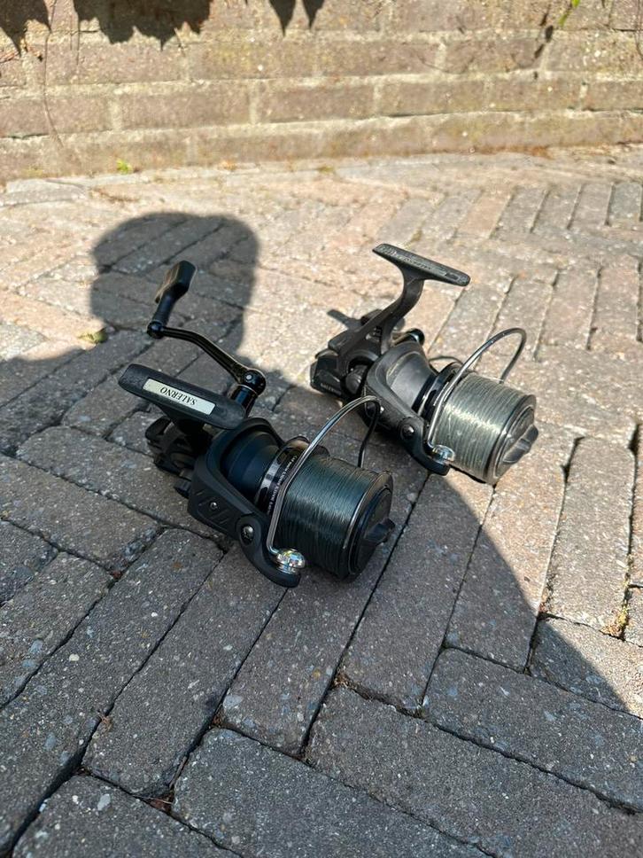 Spro Salerno 7500 Vismolens, set van 2, Watersport en Boten, Hengelsport | Karpervissen, Gebruikt, Molen, Ophalen of Verzenden