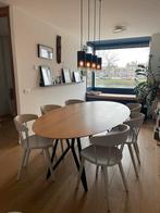 Studio Henk massief eiken houten tafel ovaal, Huis en Inrichting, Tafels | Eettafels, Ophalen, Gebruikt, 100 tot 150 cm, Eikenhout