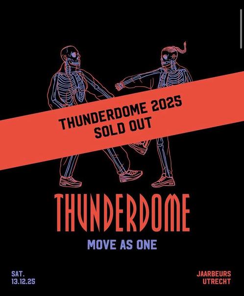 Thunderdome 2025 3x, Tickets en Kaartjes, Concerten | Pop, Drie personen of meer, December