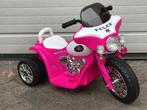 Elektrische kindermotor Harley Politiemotor look 6v roze, Kinderen en Baby's, Speelgoed | Buiten | Voertuigen en Loopfietsen, Ophalen of Verzenden