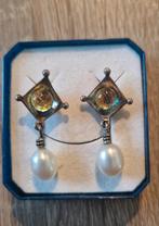 Trollbeads parel oorhangers, Ophalen of Verzenden, Zo goed als nieuw, Wit, Zilver