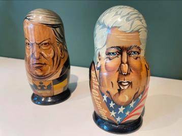 Matroesjka Baboesjka voormlg presidenten Clinton, Yeltsin beschikbaar voor biedingen