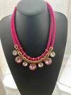 Goudkleurige Ketting………vintage, Sieraden, Tassen en Uiterlijk, Ophalen of Verzenden, Gebruikt, Roze, Overige materialen