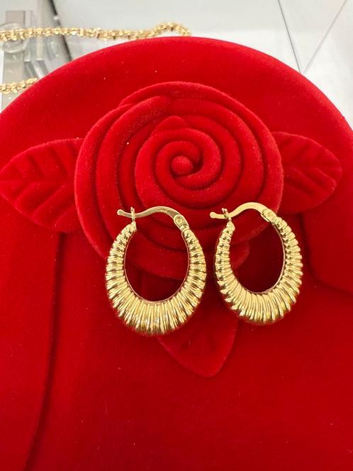 Prachtige 14 karaats gouden oorbellen, Sieraden, Tassen en Uiterlijk, Oorbellen, Nieuw, Goud, Ophalen of Verzenden