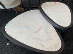 Bijzettafel set japandi organisch echt marmer 74x66 64x51, Ophalen, Minder dan 45 cm, Minder dan 55 cm, Nieuw