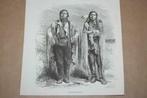 Antieke gravure - Opperhoofden Indianen N-Amerika 1874 !!, Ophalen of Verzenden