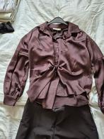 Frenkie blouse met strikdetail - maat S/M, Kleding | Dames, Maat 38/40 (M), Bruin, Ophalen of Verzenden, Zo goed als nieuw
