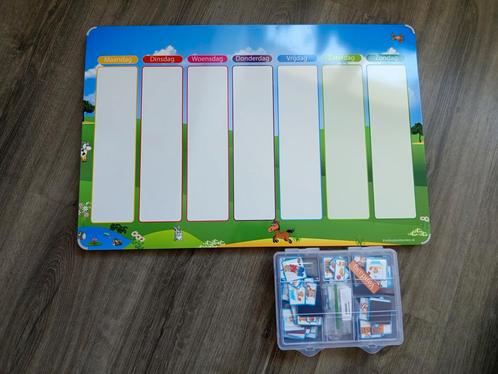 kinderplanbord, Huis en Inrichting, Woonaccessoires | Memoborden, Zo goed als nieuw, Magneetbord, Ophalen