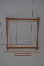 Weefraam beukenhout 44 x 45 cm met steeklatten en weefnaald, Ophalen of Verzenden, Zo goed als nieuw