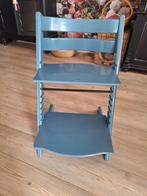 Tripp trapp kinderstoel blauw-grijs Stokke  een super mooie, Ophalen, Zo goed als nieuw, Meegroeistoel
