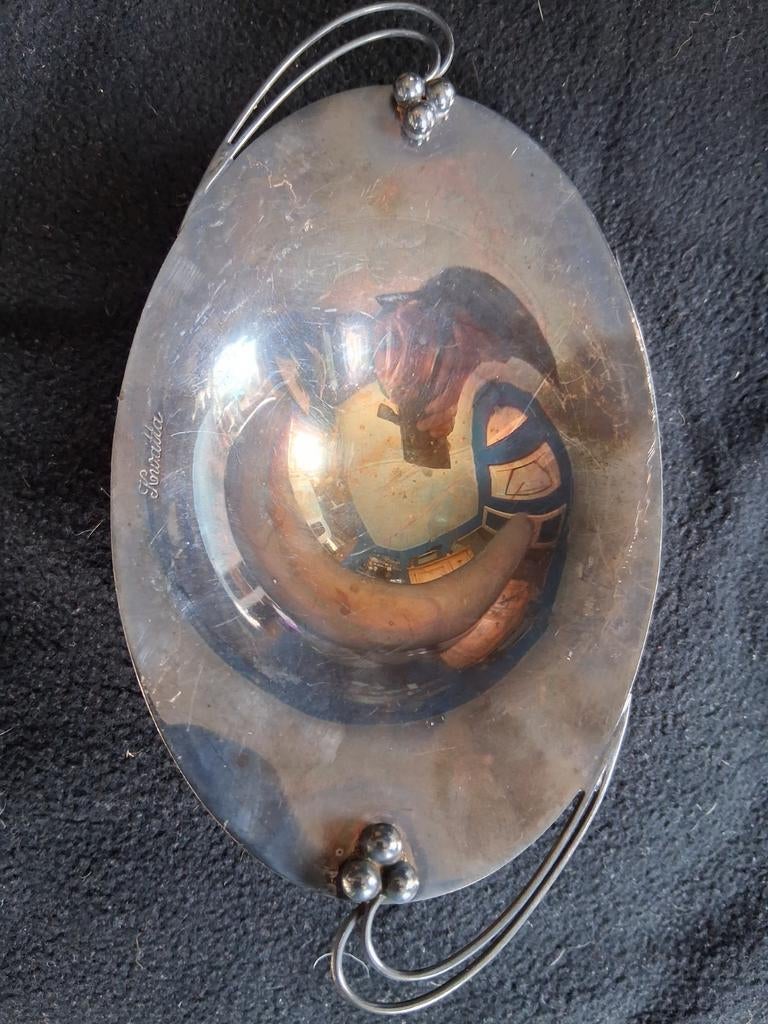 Art Deco verzilverd kwatta Nieuwpoort bonbonschaaltje, Antiek en Kunst, Ophalen of Verzenden