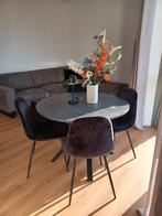 Eethoek rond 115 cm met 4 stoelen, Ophalen, Gebruikt, Rond, Modern