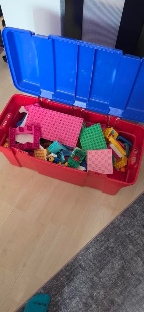 Grote bak met duplo, Kinderen en Baby's, Speelgoed | Bouwstenen, Ophalen of Verzenden, Zo goed als nieuw