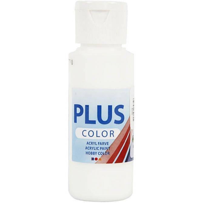 Plus Color acrylverf fles 60 ml wit, ., Nieuw, Ophalen of Verzenden, .
