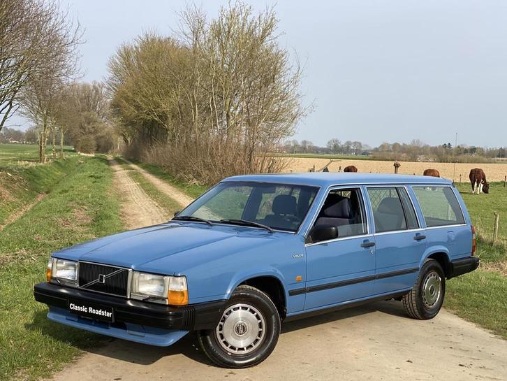 Volvo 740 745 2.3 GL 1986, TREKHAAK, Auto's, Volvo, Bedrijf, Te koop, Benzine, Stationwagon, Handgeschakeld, Geïmporteerd, Blauw