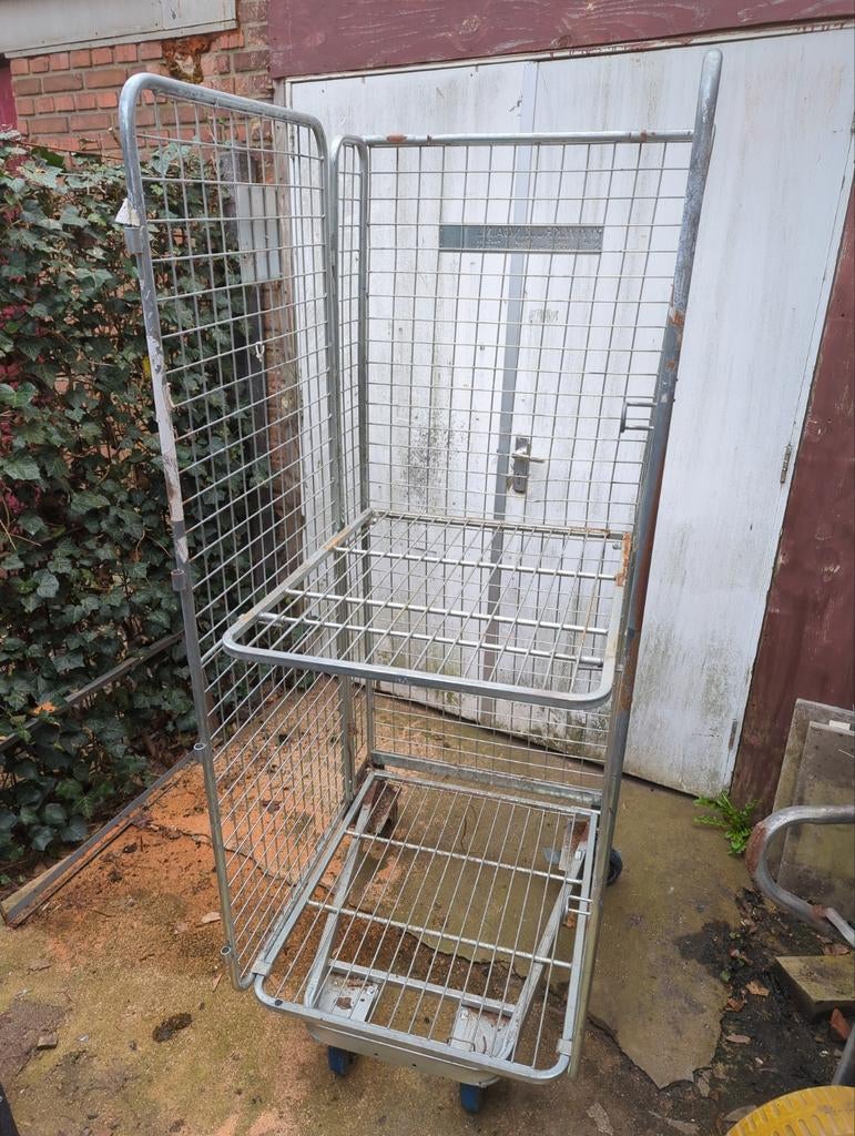 Rolcontainer 3 heks met plateau a-frame nestbaar, Ophalen of Verzenden
