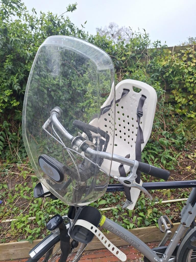 Yepp voorzitje met windscherm, Fietsen en Brommers, Fietsaccessoires | Fietsstoeltjes, Ophalen, Yepp, Voorzitje, 0 t/m 13 kg