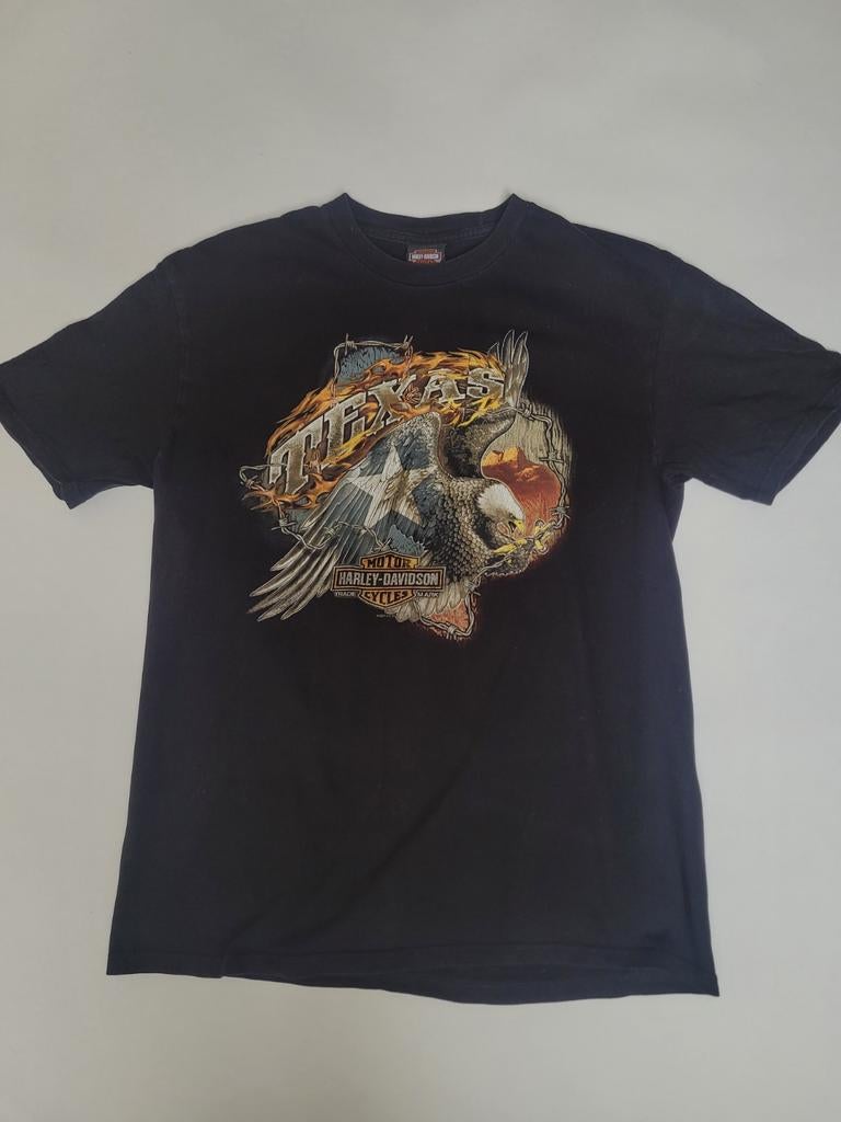 Harley Davidson T-shirt korte mouw met patch, Kleding | Heren, T-shirts, Zwart, Maat 56/58 (XL), Ophalen of Verzenden, Harley Davidson