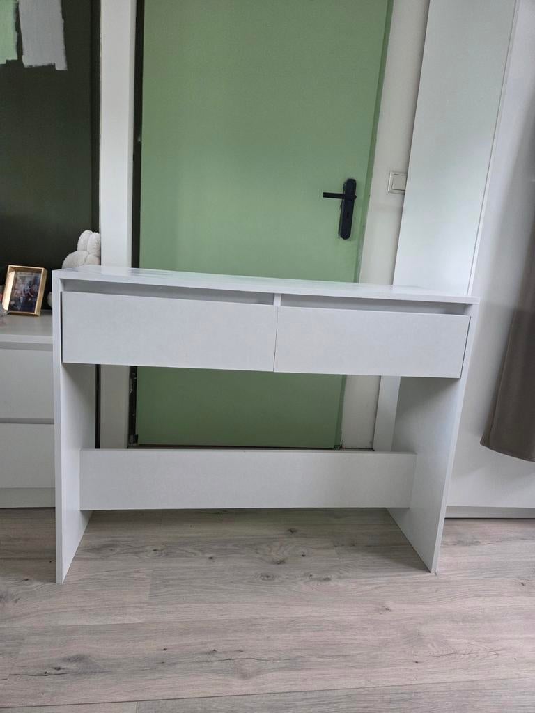 Witte Sidetable 100x35x76,5, Ophalen, 50 tot 100 cm, Zo goed als nieuw, Overige houtsoorten