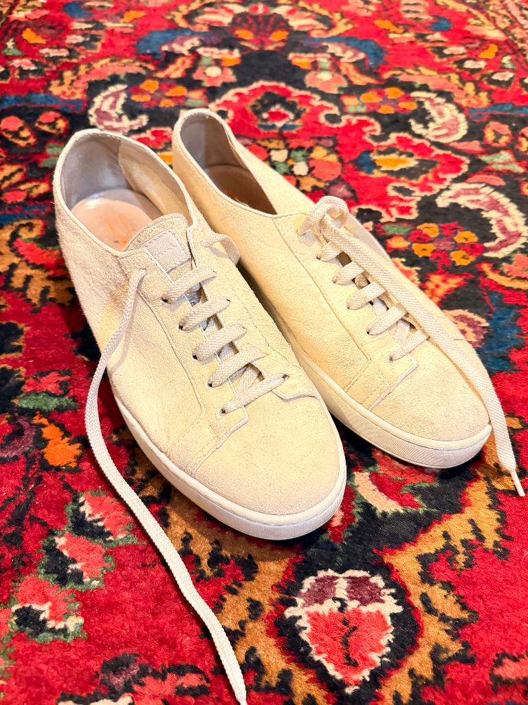 Licht beige Santoni sneakers - 42, Verzenden, Gedragen, Overige kleuren