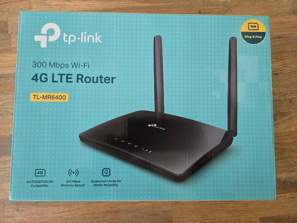 TP-Link TL-MR6400 - 4G LTE Router, Computers en Software, Routers en Modems, Ophalen of Verzenden, Zo goed als nieuw, Router met modem