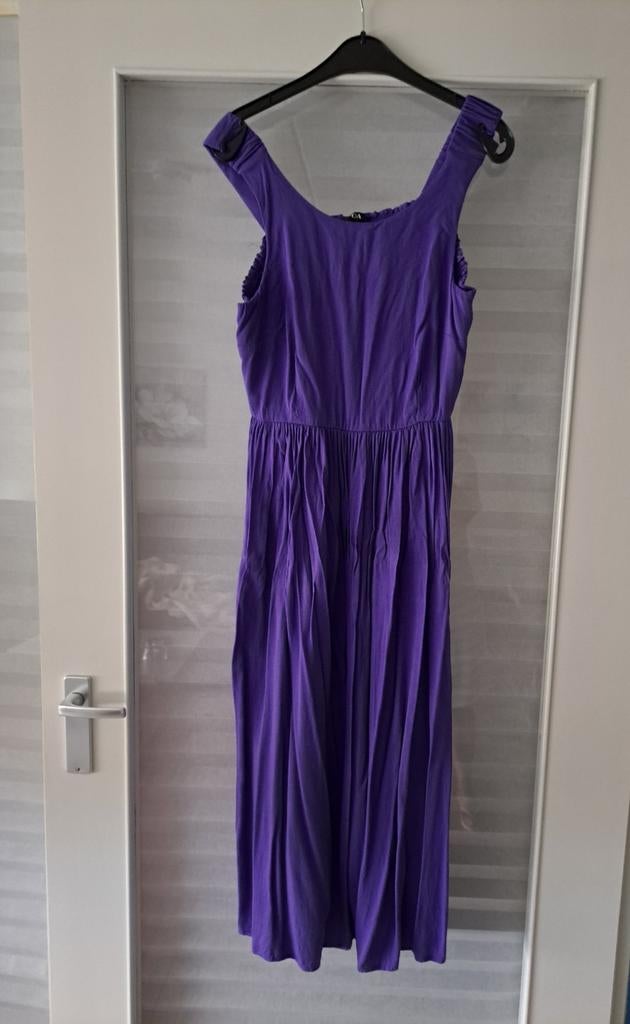 Zomerjurk, Kleding | Dames, Verzenden, Paars, Maat 42/44 (L), Zo goed als nieuw
