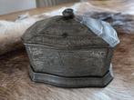 Antieke Tinnen Theebus met Deksel, Ophalen of Verzenden