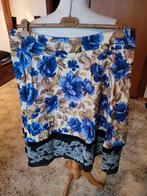 rok D'Goism paars gebloemd XXL, Kleding | Dames, Rokken, D'Goism, Blauw, Maat 46/48 (XL) of groter, Ophalen of Verzenden