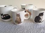 🐈4 Poezen/Katten Mokken/Kopjes van FRANCIEN VAN WESTERING., Ophalen of Verzenden, Zo goed als nieuw, Overige stijlen, Kop(pen) en/of Schotel(s)