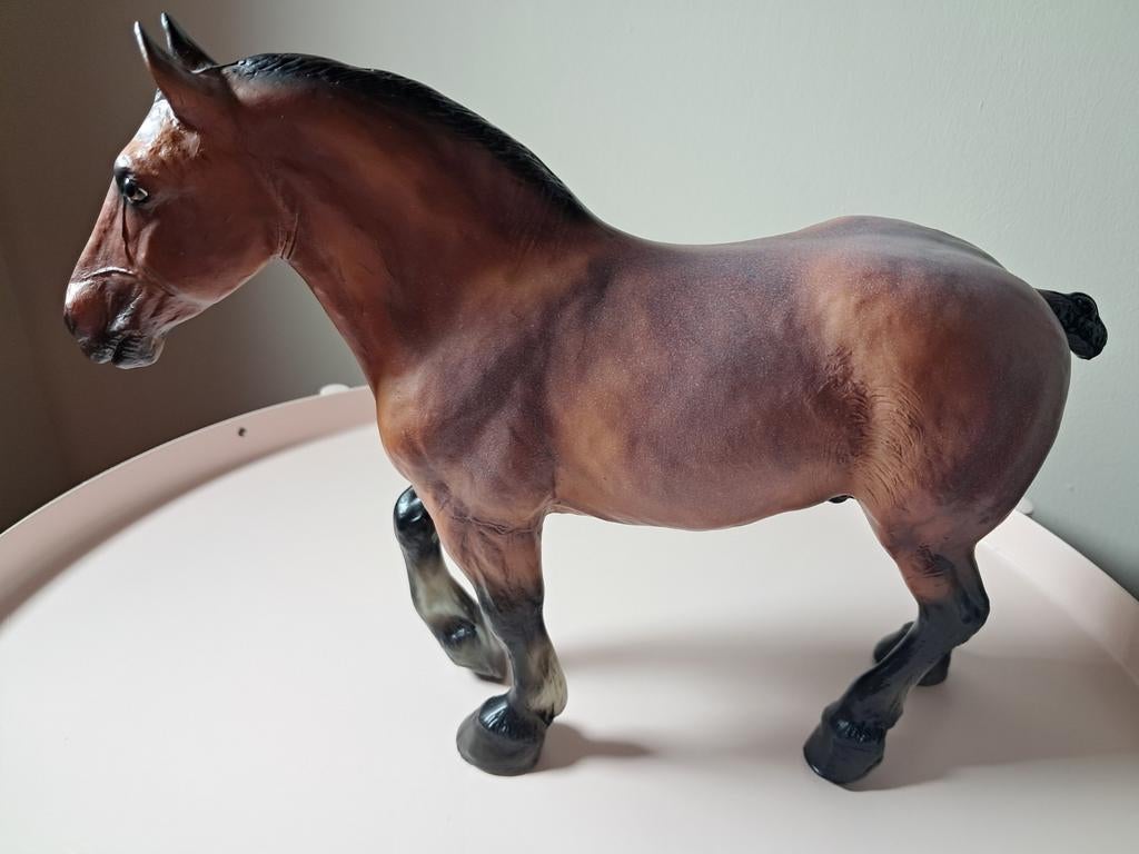 Breyer trekpaard zeldzaam, Verzamelen, Dierenverzamelingen, Zo goed als nieuw, Beeldje of Figuurtje, Paard, Ophalen of Verzenden