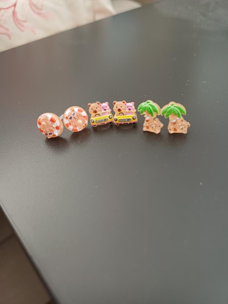 Capibara oorbellen 3 sets, Ophalen of Verzenden, Nieuw