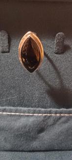 Zilveren ring met grote zwarte Onyx steen maat 19, Sieraden, Tassen en Uiterlijk, Gebruikt, 19 tot 20, Zwart, Ophalen of Verzenden