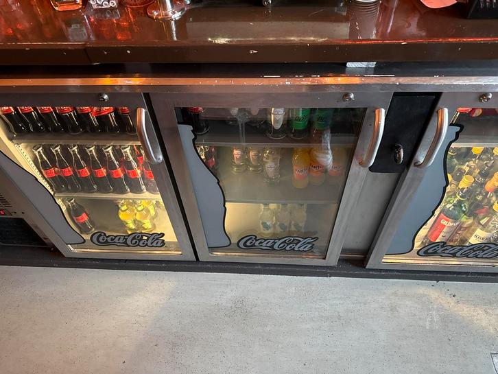 Coca-Cola Gamko 3-deurs koelkast - Perfect voor horeca, Witgoed en Apparatuur, Koelkasten en IJskasten, Gebruikt, Zonder vriesvak