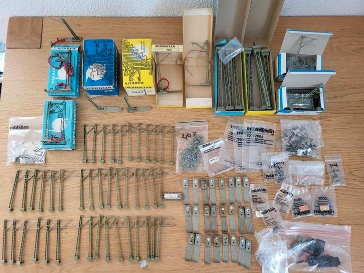 Märklin hoogspanningsmasten met toebehoren, Hobby en Vrije tijd, Modeltreinen | H0, Gebruikt, Rails, Wisselstroom, Märklin, Ophalen of Verzenden