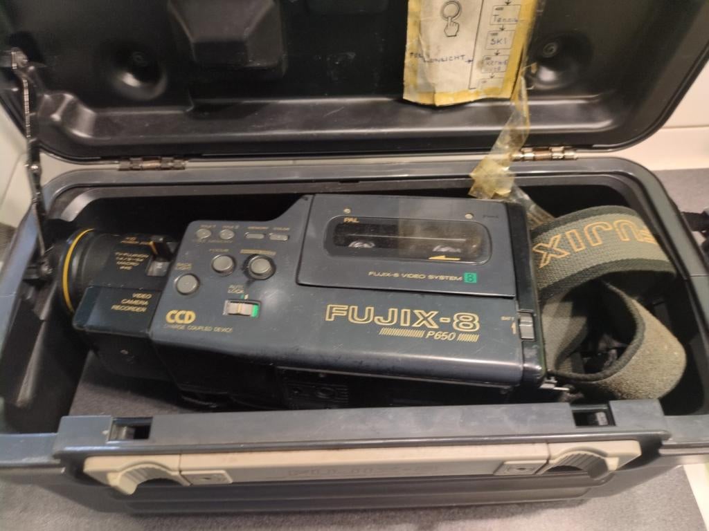 Vintage FUJIX-8 P650 Video Camera Recorder in Koffer, Ophalen of Verzenden, 8mm, Camera