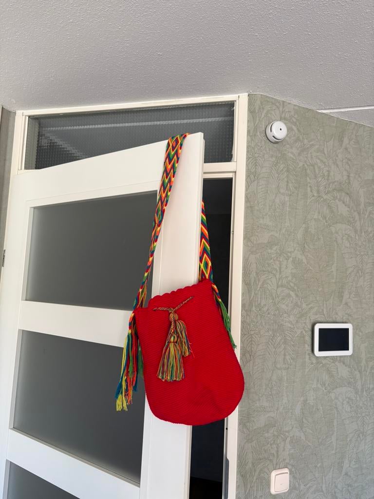 Boho tas ibiza peru tas, Sieraden, Tassen en Uiterlijk, Tassen | Damestassen, Ophalen of Verzenden, Zo goed als nieuw, Rood