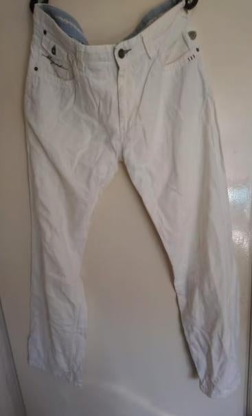 als nieuw VANGUARD cargo 72% Linnen 28% katoen WIT W36 L34, Kleding | Heren, Verzenden, Wit, Maat 56/58 (XL), Zo goed als nieuw