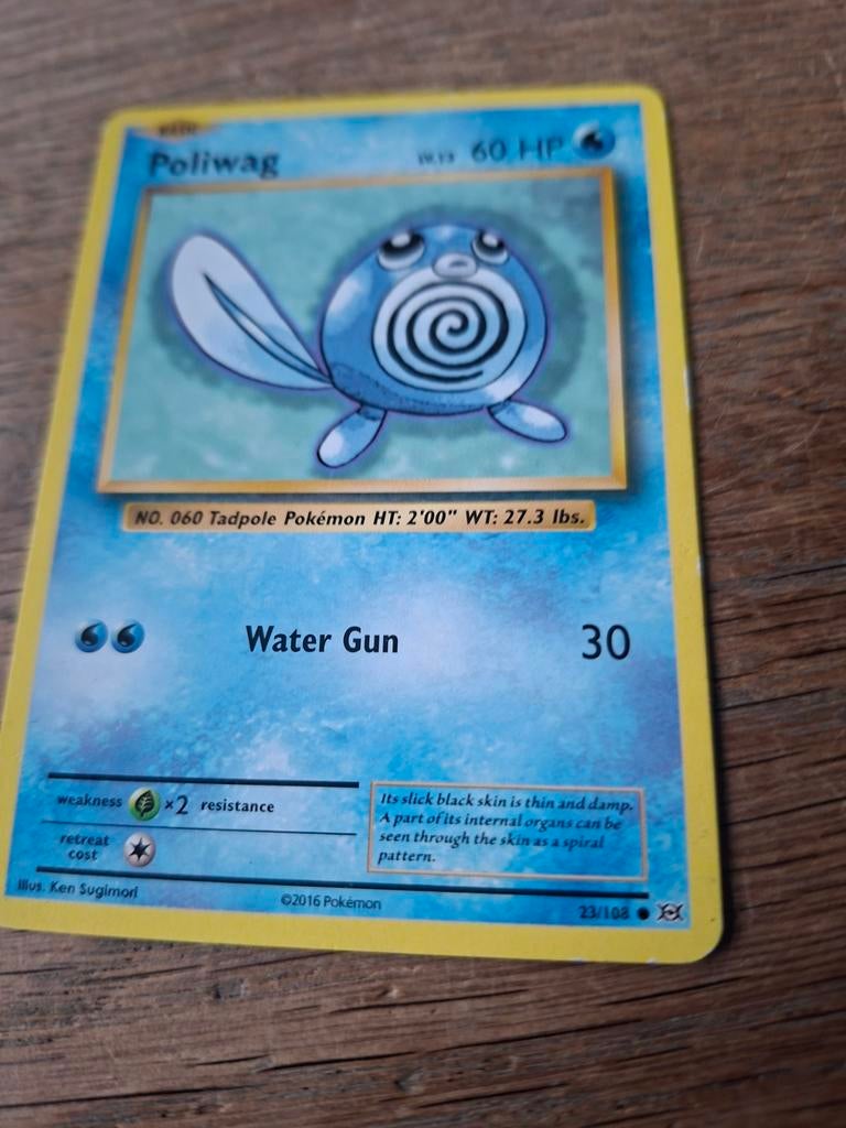 Poliwag Pokemon kaart - Perfecte staat!, Ophalen of Verzenden, Zo goed als nieuw, Losse kaart