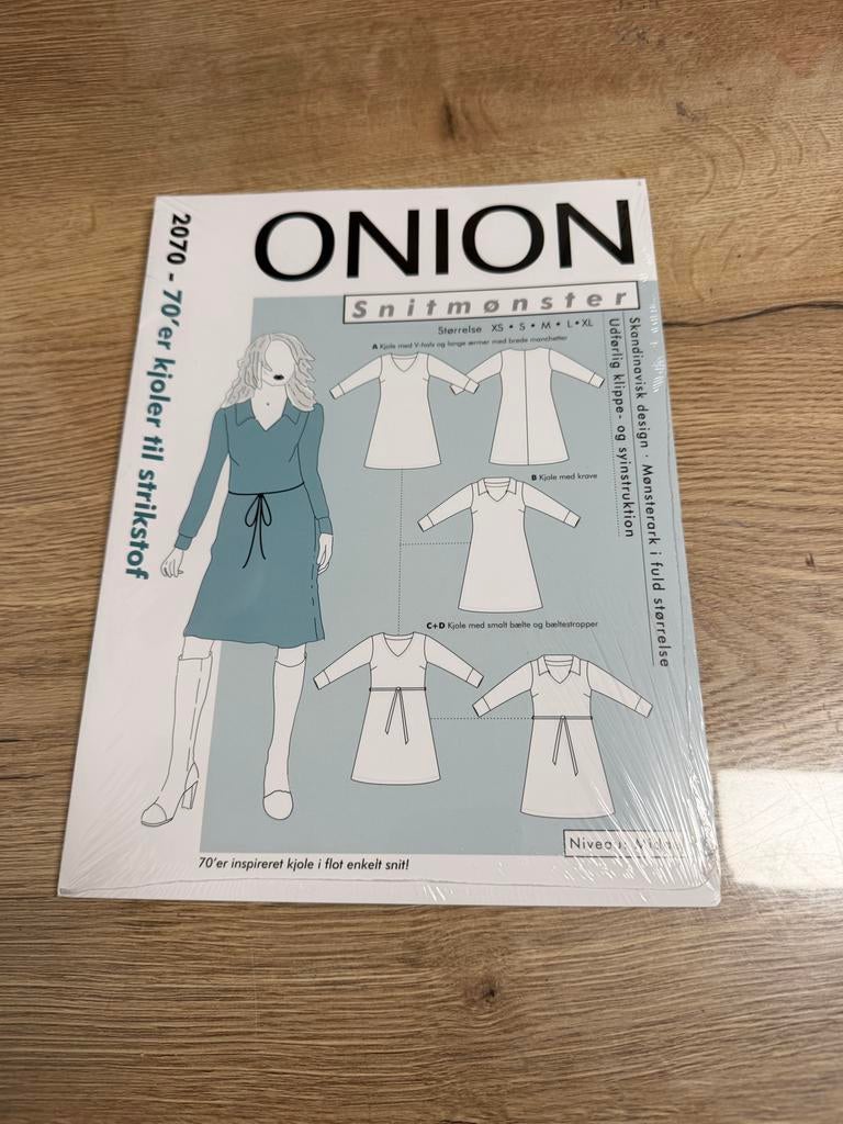 Onion naaipatroon - 70's jurken voor tricotstof, Hobby en Vrije tijd, Kledingpatronen, Overige merken, Overige typen, Vrouw, Nieuw