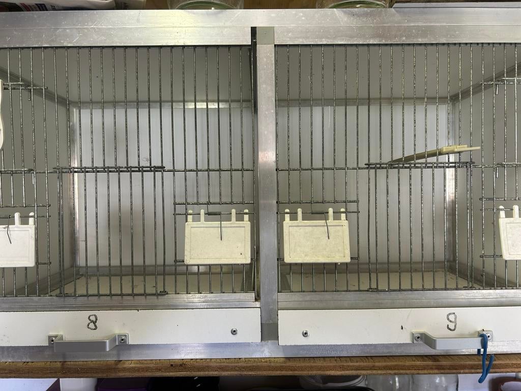 Aluminium dubbele broedkooi, Dieren en Toebehoren, Vogels | Hokken en Kooien, Ophalen of Verzenden, Zo goed als nieuw, Aluminium