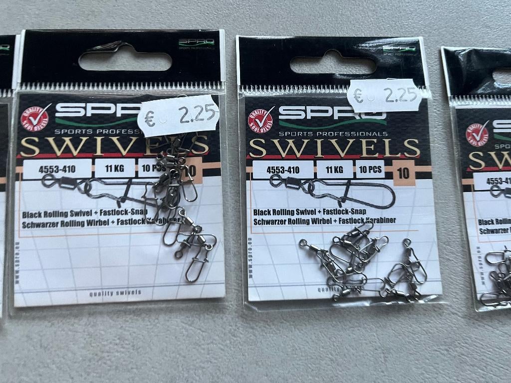 adv 269 / NIEUW set 4 pakjes swivels SPRO, Ophalen of Verzenden, Nieuw, Overige typen