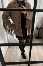 Bruin jasje met franje, maat S/M, Ophalen of Verzenden, Nieuw, Maat 38/40 (M), Bruin