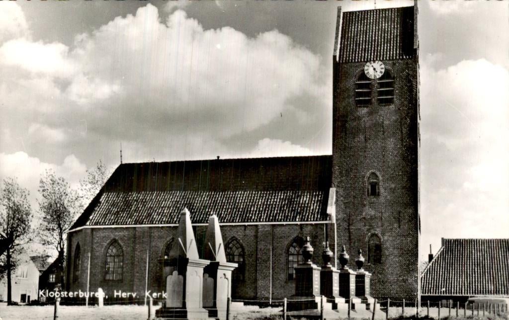 Kloosterburen - Herv. Kerk - Grafzerken, Verzamelen, Ophalen of Verzenden, 1940 tot 1960, Ongelopen, Groningen