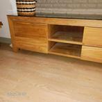 Houten dressoir met glasplaten, Huis en Inrichting, Ophalen, Met plank(en), Teakhout, 200 cm of meer