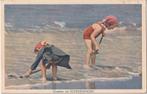 AK SCHEVENINGEN-groeten uit _Kleur Strandserie, Ophalen of Verzenden, 1940 tot 1960, Ongelopen, Zuid-Holland